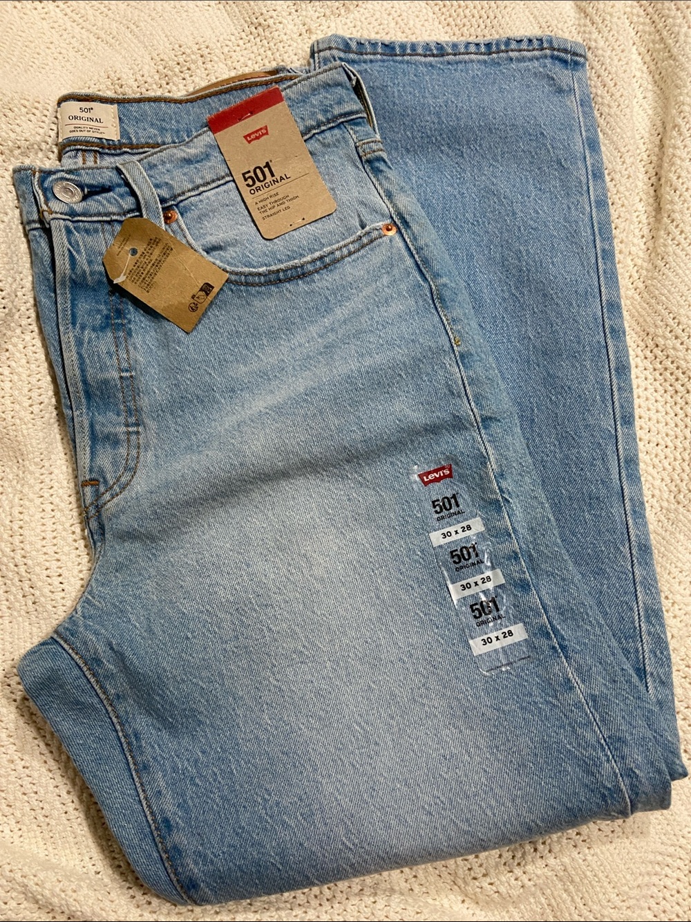Levi's Men’s Straight Light Blue Denim Jeans